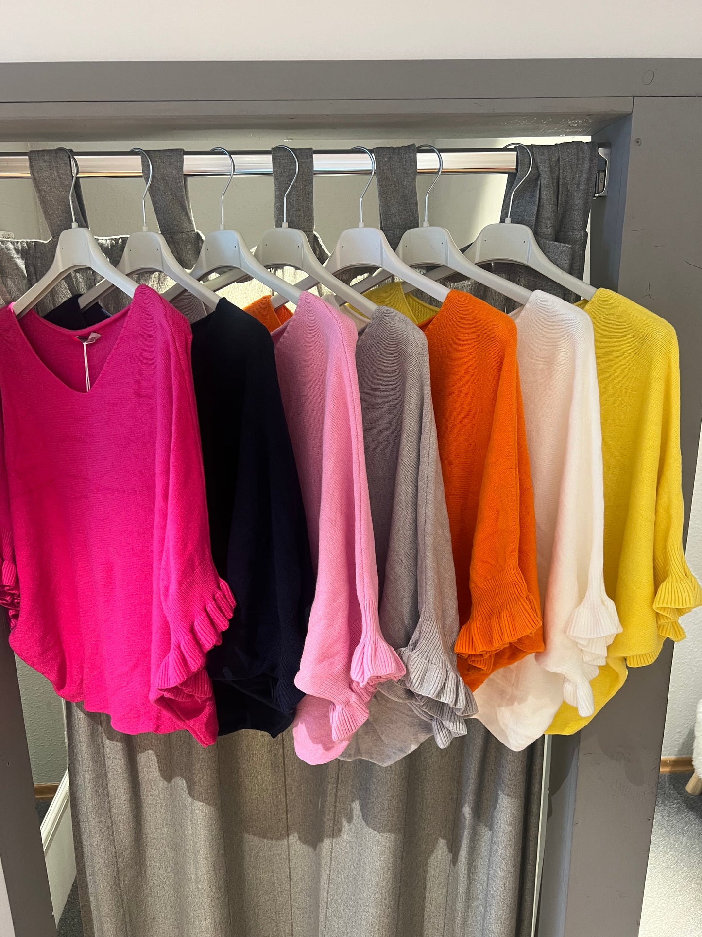 Pulli Rüschen Ärmel