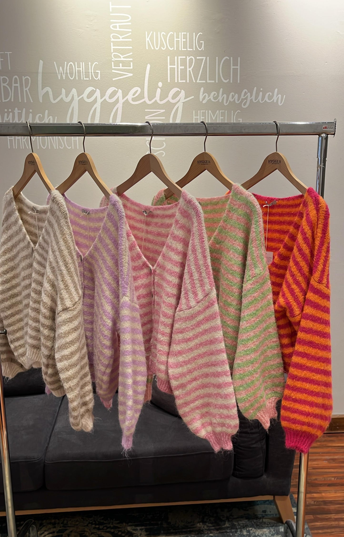 Strickjacke Ringel
