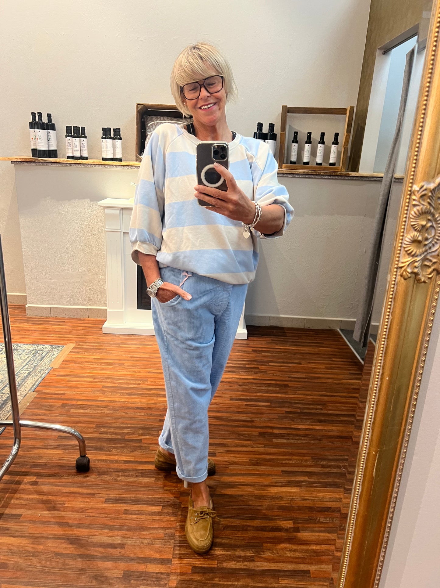 1/2 Arm Sweat Blockstreifen