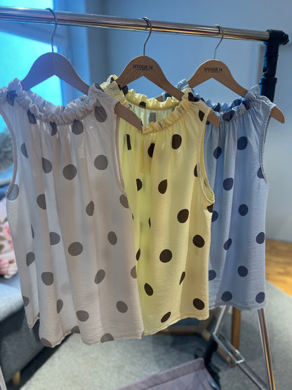 Blusen Top Tupfen