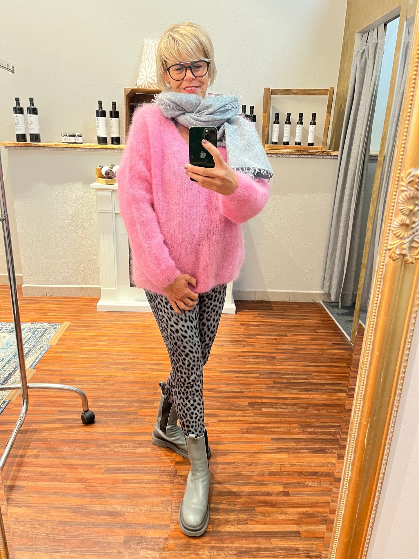 Mohair Pullover V-Ausschnitt