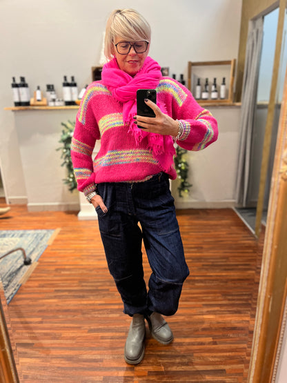 Pullover V-Ausschnitt Rainbow