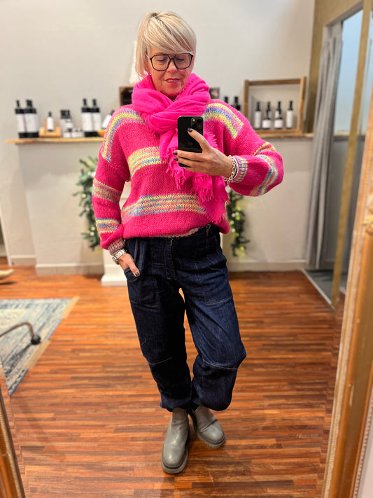 Pullover V-Ausschnitt Rainbow