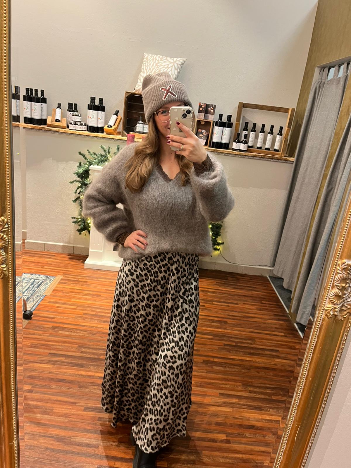 Mohair Pullover V-Ausschnitt