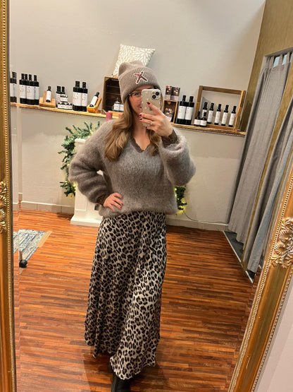 Mohair Pullover V-Ausschnitt