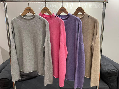 Pullover  Feinstrick Stehkragen