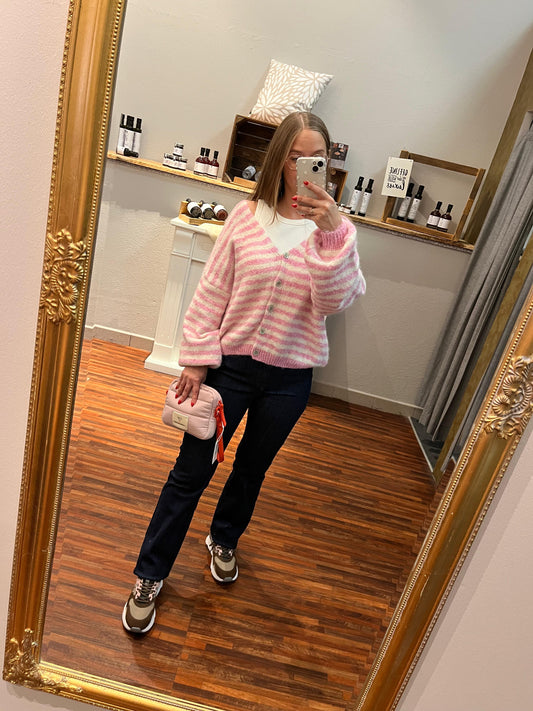 Strickjacke Ringel
