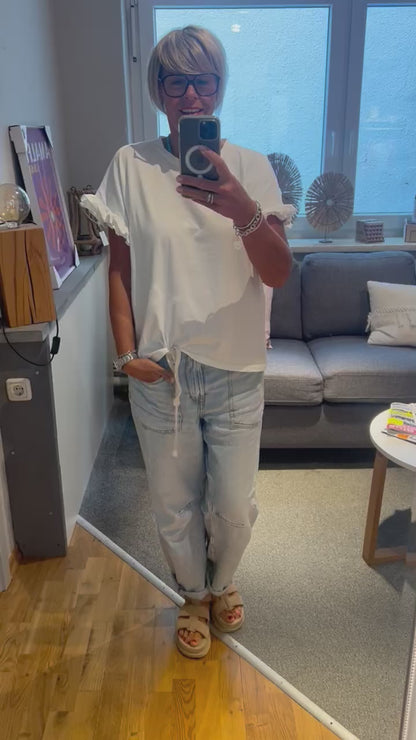 Shirt Rüschen Ärmel 1/2